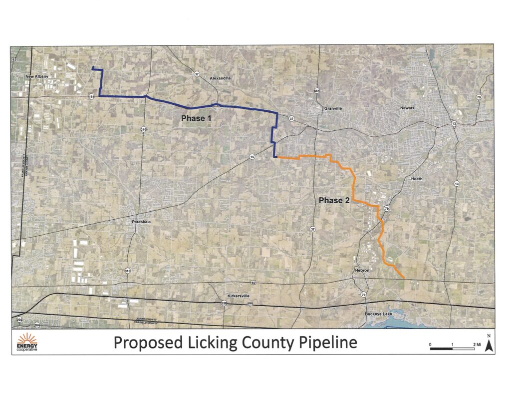 Energy Cooperative proposes 24-mile long pipeline across Licking